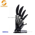 6pcs ceramic knife set with acrylic block